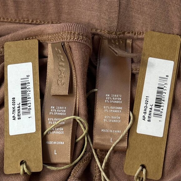 SKIMS Sleep Tank + Short Set Sienna Womens Large - Picture 8 of 12